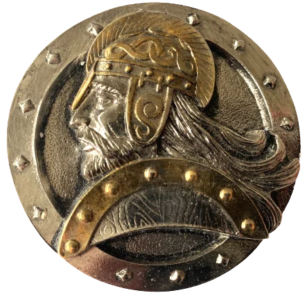 Round Viking Head Belt Buckle