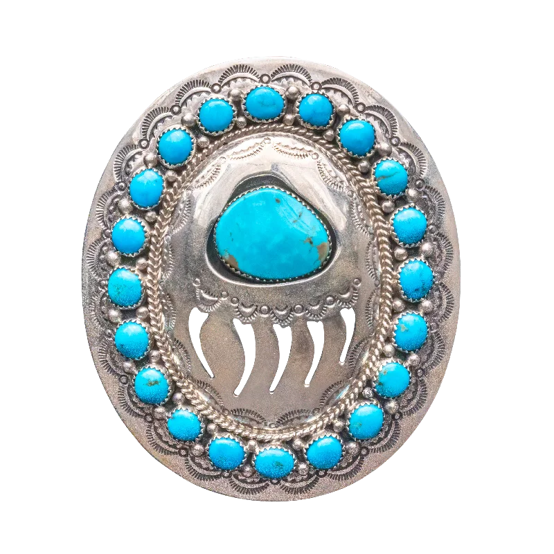 Kingman Turquoise Belt Buckle | Wilbert Muskett