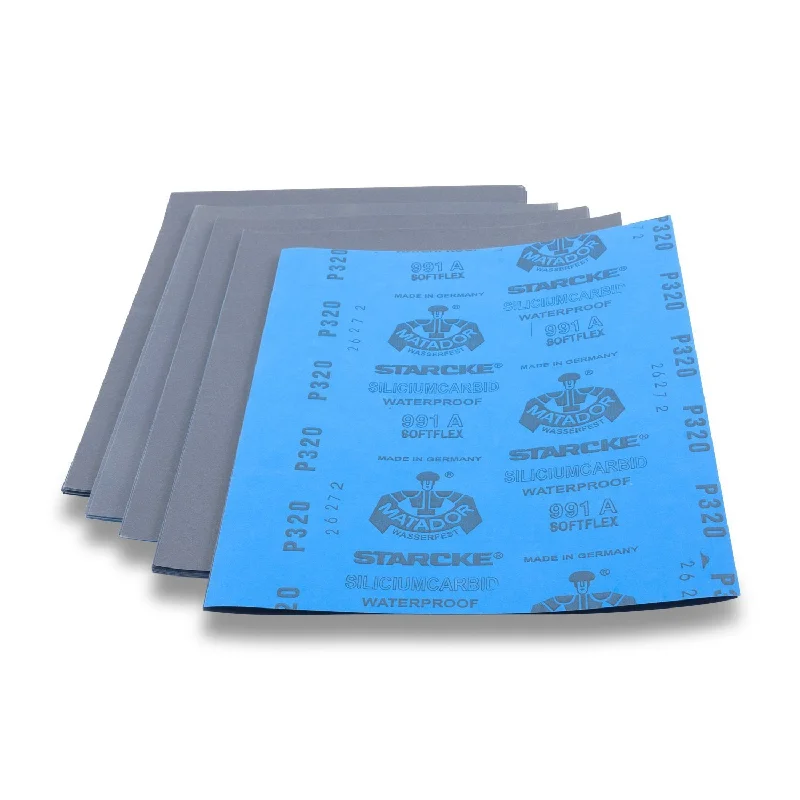 9 X 11 Inch Waterproof Starcke Matador Sandpaper Sheets, 10 Pack