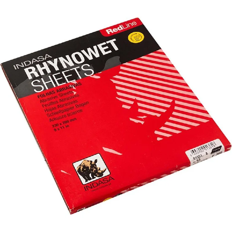 9 X 11 Inch Indasa RhynoWet Sandpaper Sheets, 50 Pack