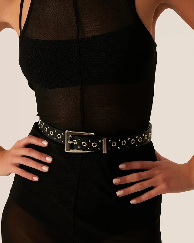 AZIEL BELT - BLACK-SILVER