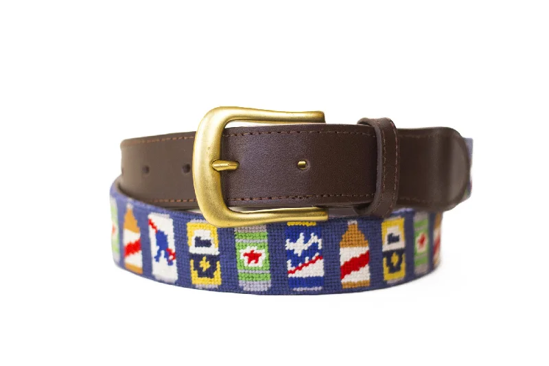 BEER CAN NEEDLEPOINT BELT™