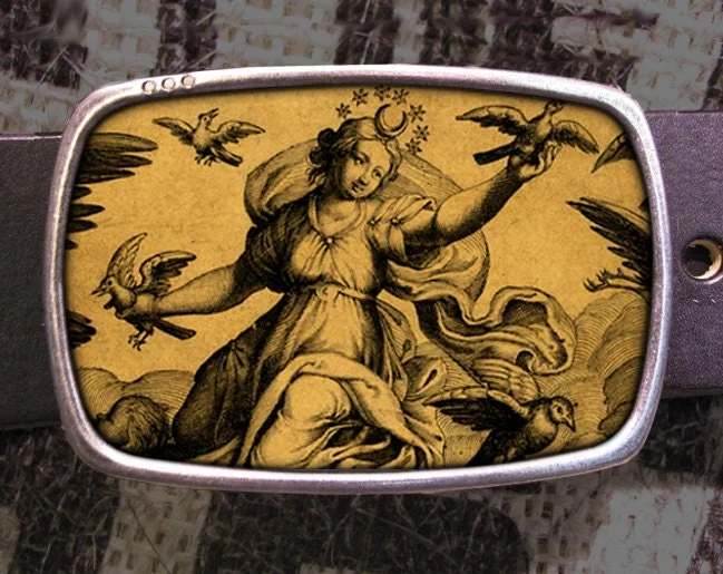 Bird Goddess Belt Buckle