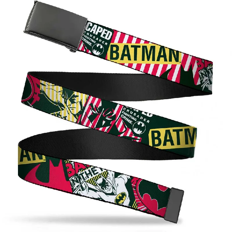 Black Buckle Web Belt - Batman Caped Crusader Webbing