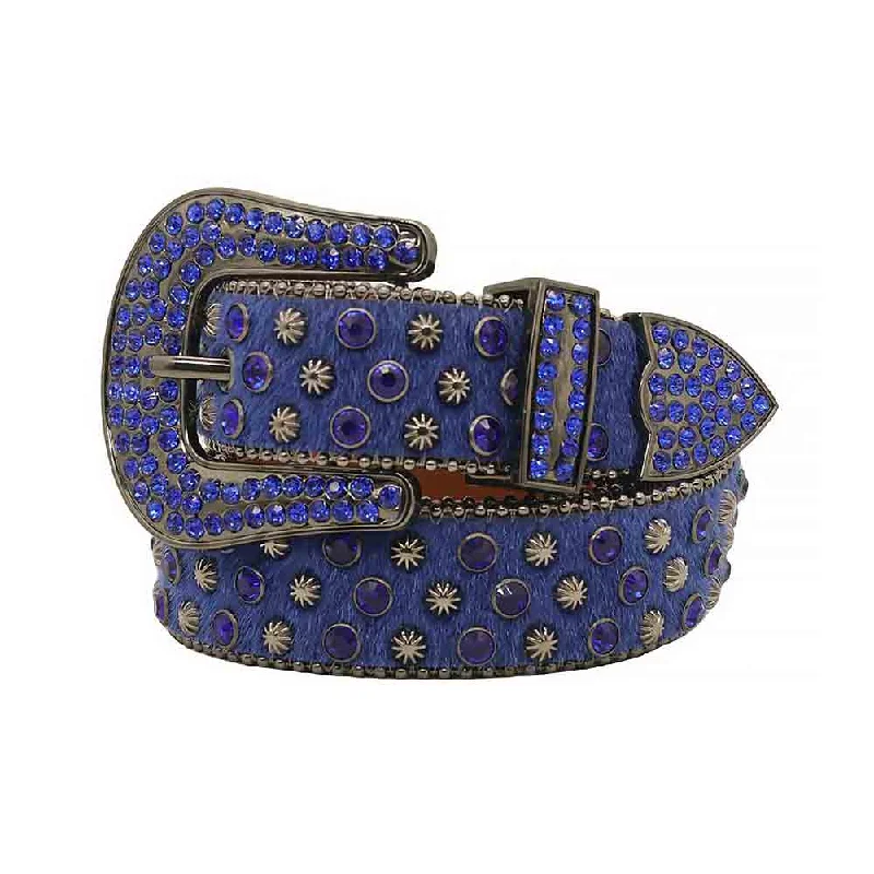 Blue Strap With Crystal Blue Bling Stones Belt