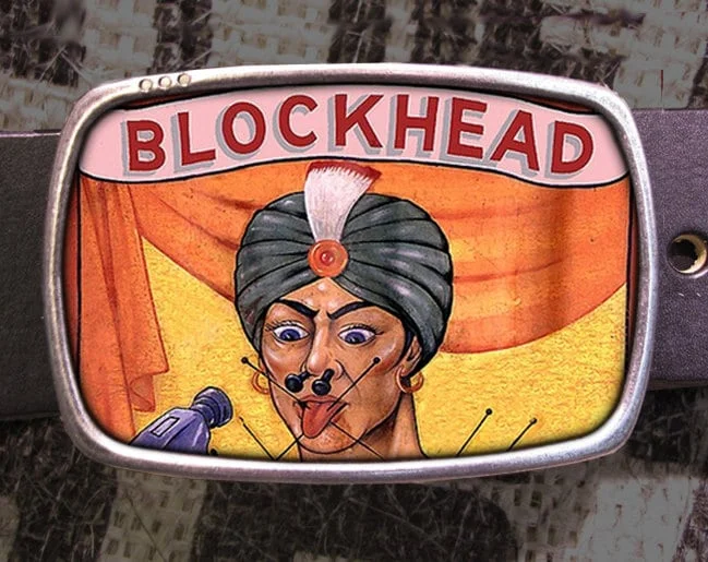 Circus Blockhead Belt Buckle