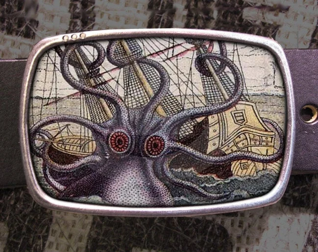 Color Octopus Attack Belt Buckle