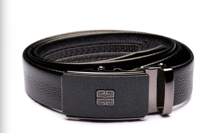 Black Belt with Designed Buckle