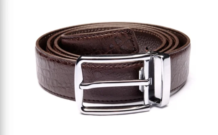 Traditional Brown Belt with Silver Buckle