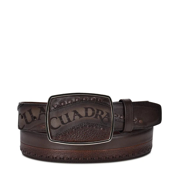 Cuadra Men's Leather Belt, Brown