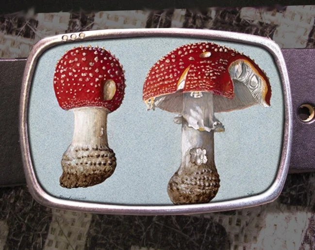 Fly Agaric Magic Mushroom Belt Buckle