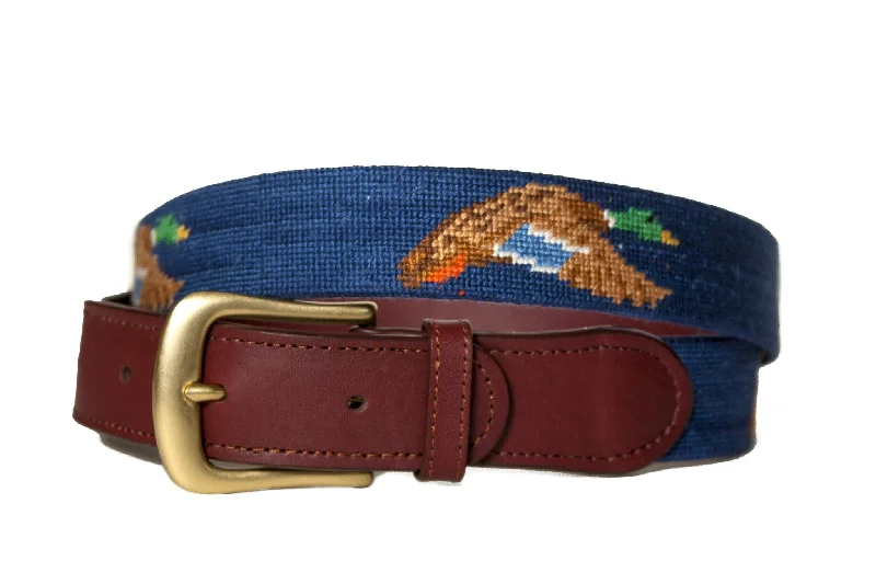 FLYING MALLARD NAVY NEEDLEPOINT BELT™