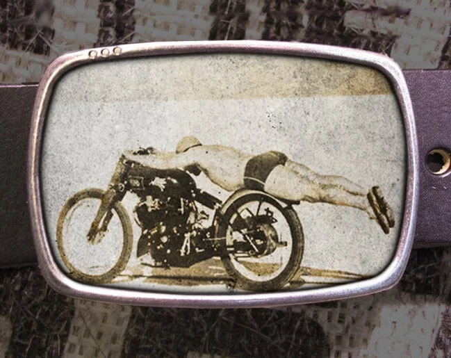 Flying Motorcycle Rollie Free Belt Buckle