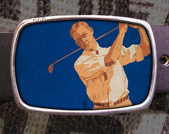 Golfer Belt Buckle