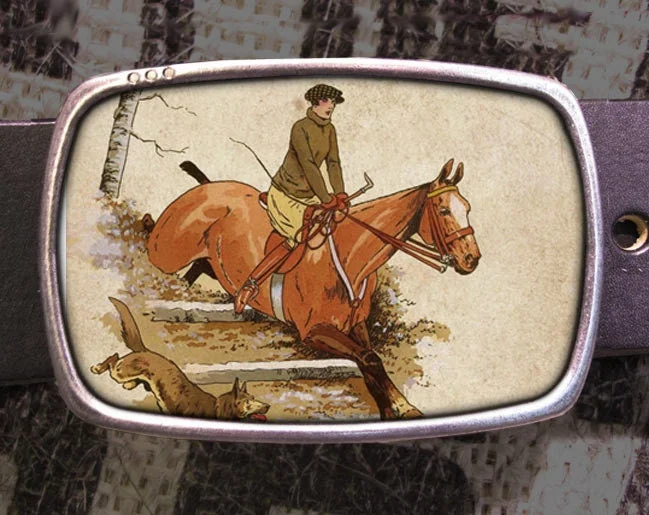 Horse Jumping Belt Buckle