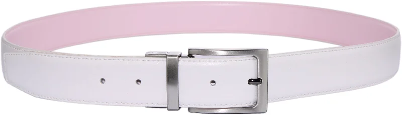 Justinreess England Dexter In White Pink Belt For Men