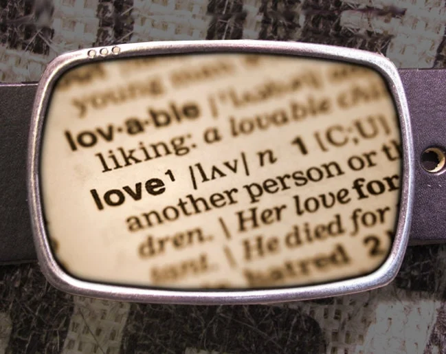 Dictionary Love Belt Buckle