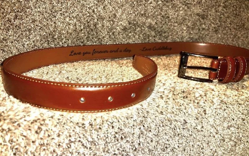 Love You Forever & A Day: Custom Leather Belt