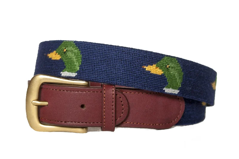 MALLARD NAVY NEEDLEPOINT BELT™