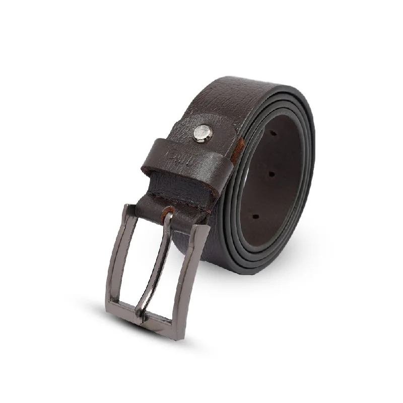 Men's Dark Brown Leather Belt