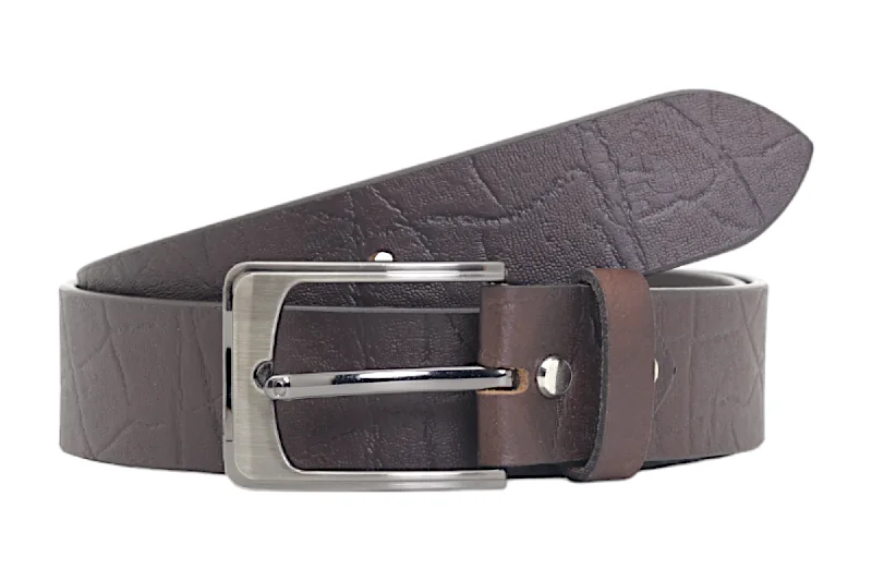 Mens Casual leather Belt 39001(BROWN)