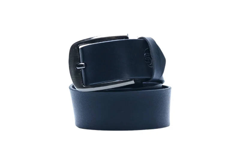 Mens Formal leather Belt 43015 (BLACK)