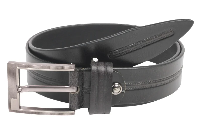 Mens Premium Casual leather Belt 54764 (Black)