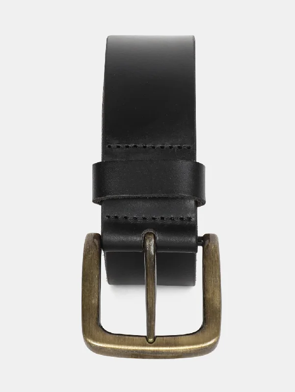 Men's Black Solid Belt