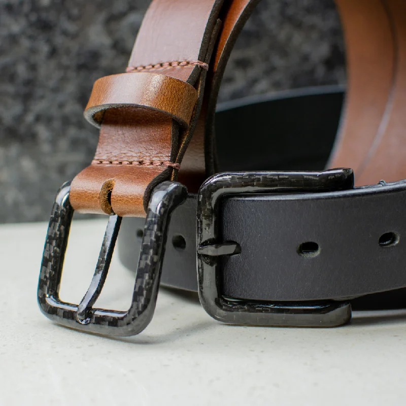 The Specialist Leather Dress Belt Set by Nickel Smart®