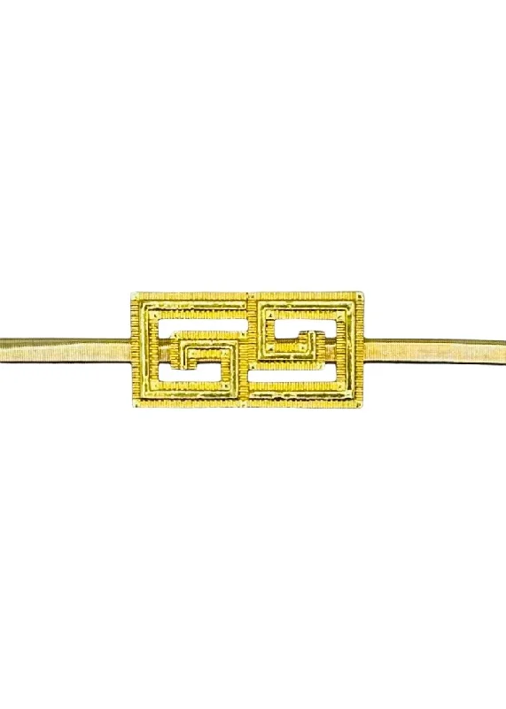 METAL GREEK KEY STRETCHY BELT