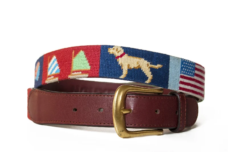 Custom Multi-Pattern Needlepoint Belt