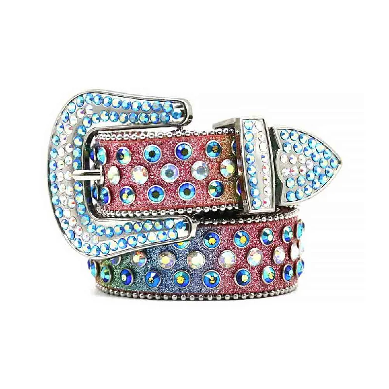 Multi Strap With Multi & Crystal Studded Rhinestone Belt