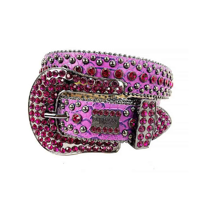 Pink Strap With Pink Sparkle Stones BB Belt