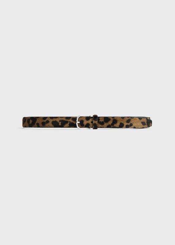 Pony hair belt leopard