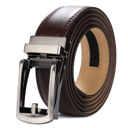 brown belt with gun buckle