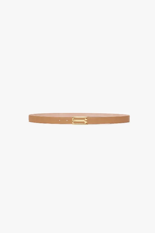 Frame Belt In Camel Leather