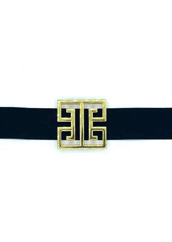 SQUARE GREEK KEY BELT BUCKLE