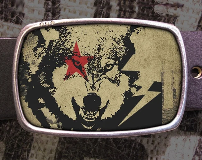 Star Wolf Belt Buckle Star Buckle