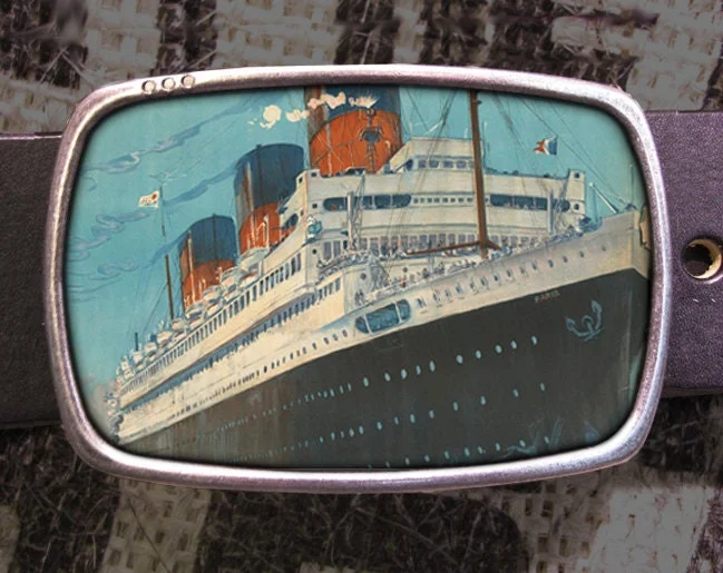 Titanic Steam Ship Belt Buckle