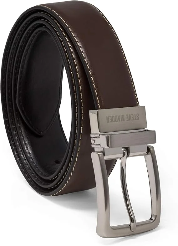 Steve Madden Men's Dress Casual Every Day Leather Belt