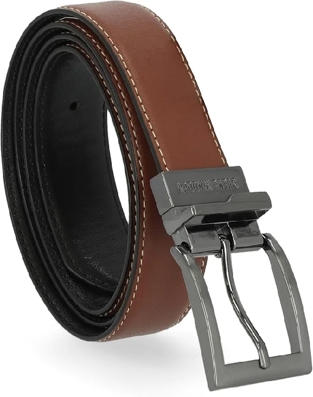 Steve Madden Men's Dress Casual Every Day Leather Belt