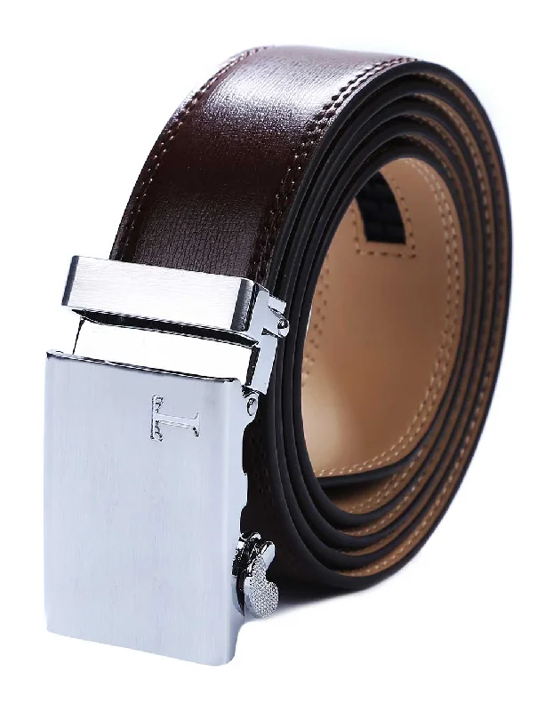 Brown Belt with Silver Buckle