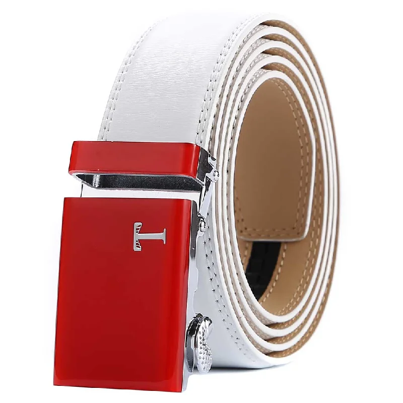 White Belt with Red Buckle