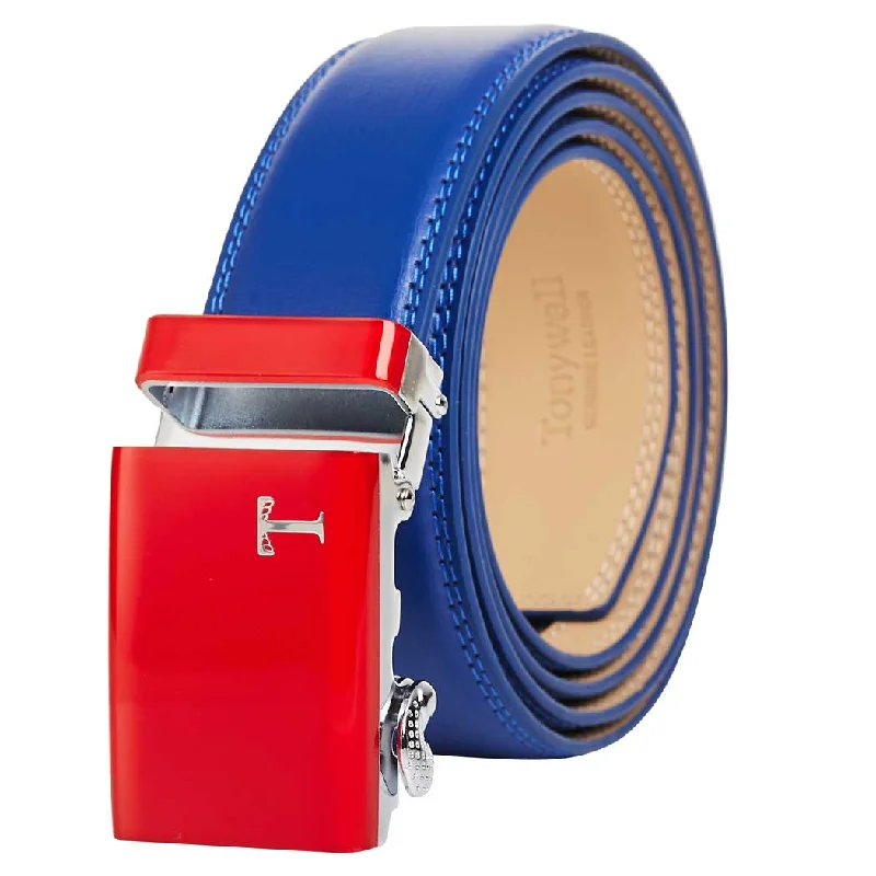 Blue Belt with Red Buckle