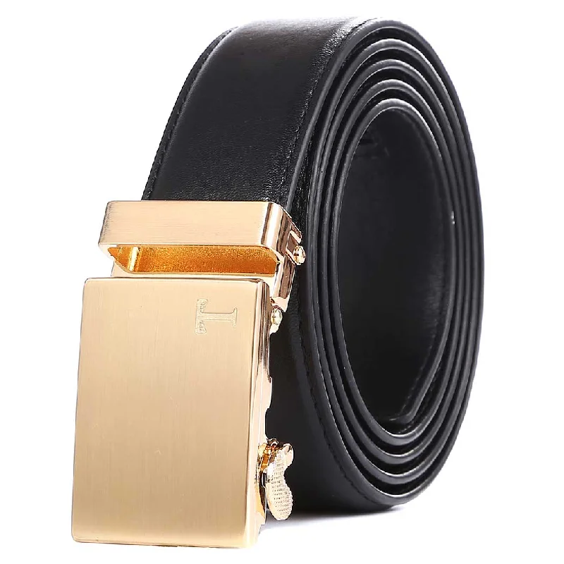 black belt with gold buckle