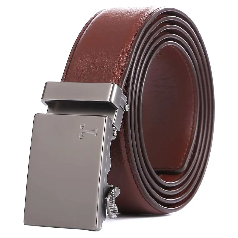 brown belt with gun buckle