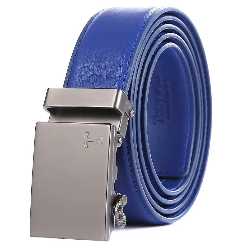 blue belt with gun buckle