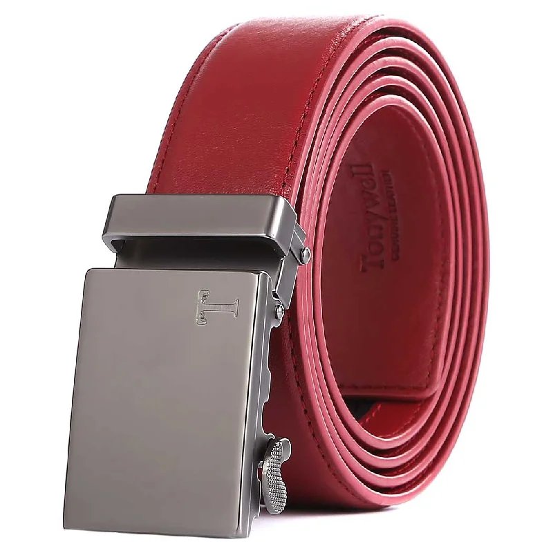 red belt with gun buckle