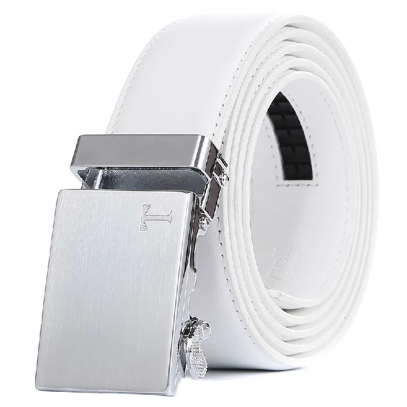 white belt with silver buckle