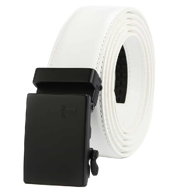 white belt with black buckle